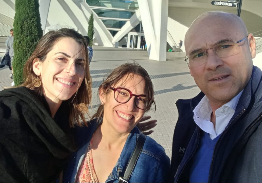 (D’esquerra a dreta). Mónica Santos, Carmen Agustín Pavón i Enrico Tongiorgi.